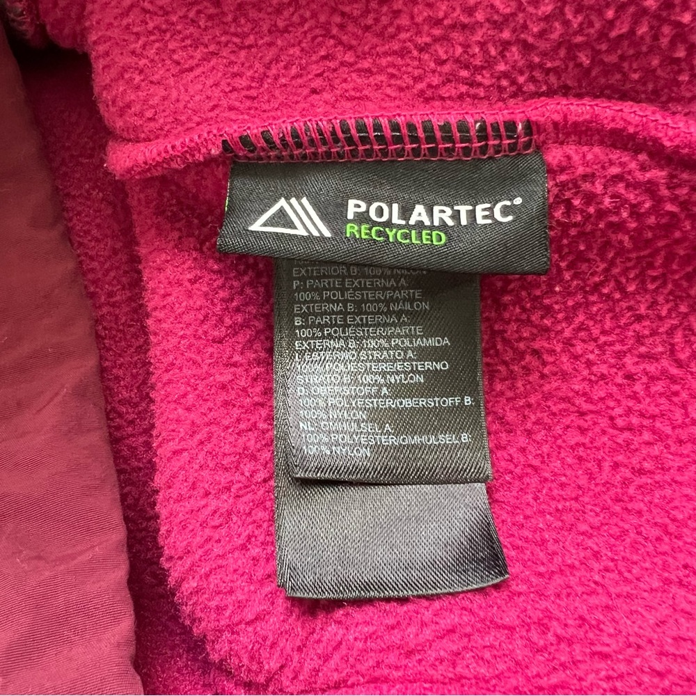 The North Face Women's Two-Tone Burgundy & Magenta Fleece Jacket - Picture 5 of 5